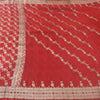 Sanskriti Vintage Red Sarees Pure Satin Silk Brocade/Banarasi Woven Sari Fabric