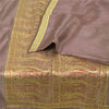 Sanskriti Vintage Lilac Sarees Pure Silk Brocade/Banarasi Woven Sari 5yd Fabric