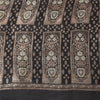 Sanskriti Vintage Black Sarees Pure Silk Brocade/Banarasi Woven Sari 5yd Fabric