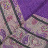 Sanskriti Vintage Purple Dupatta Long Stole Pure Woolen Printed Premium Scarves