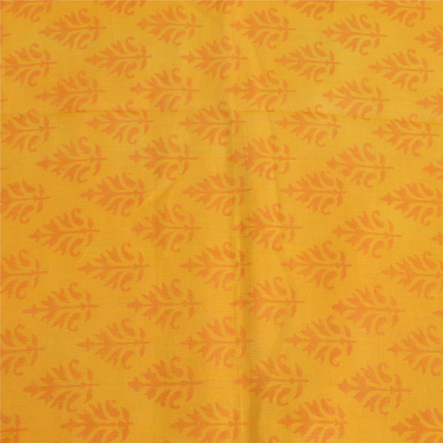 Sanskriti Vintage Dupatta Long Stole Pure Cotton Saffron Block Printed Hijab