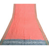 Sanskriti Vintage Red Dupatta Long Stole Pure Silk Veil Bandhani Woven Scarves