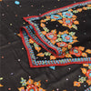 Sanskriti Vintage Black Long Dupatta/Stole Pure Georgette Silk Hand Beaded Veil