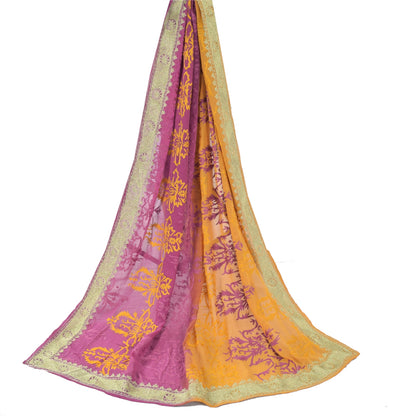 Sanskriti Vintage Long Dupatta/Stole Pure Georgette Embroidery Ari Wrap Scarves