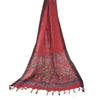 Sanskriti Vintage Red Long Dupatta Stole Pure Woolen Printed Premium Wrap Hijab