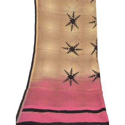 Sanskriti Vintage Dupatta Indian Long Stole Cotton Silk Hand-Block Printed Veil