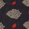 Sanskriti Vintage Black Long Dupatta Stole Pure Cotton Embroidered Wrap Scarves