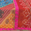 Sanskriti Vintage Long Dupatta/Stole Pure Georgette Bandhani Hand-Printed Hijab