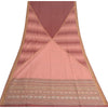 Sanskriti Vintage Long Dupatta Stole Cotton Peach Hijab Woven Wrap Scarves