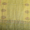 Sanskriti Vintage Long Dupatta Stole Cotton Silk Green Hand-Block Printed Shawl