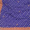 Sanskriti Vintage Dupatta Long Stole Georgette Blue Hand Beaded Woven Wrap Veil