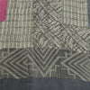 Sanskriti Vintage Long Dupatta Stole Pure Georgette Silk Gray Printed Veil Hijab