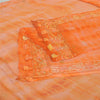 Sanskriti Vintage Long Dupatta Stole Orange Pure Chiffon TieDye Embroidered Veil