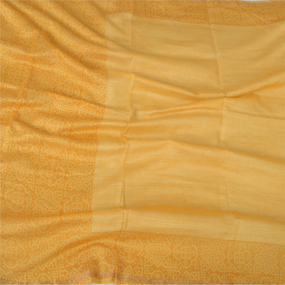 Sanskriti Vintage Long Dupatta Saffron Bandhani Pure Cotton Printed Stole Veil