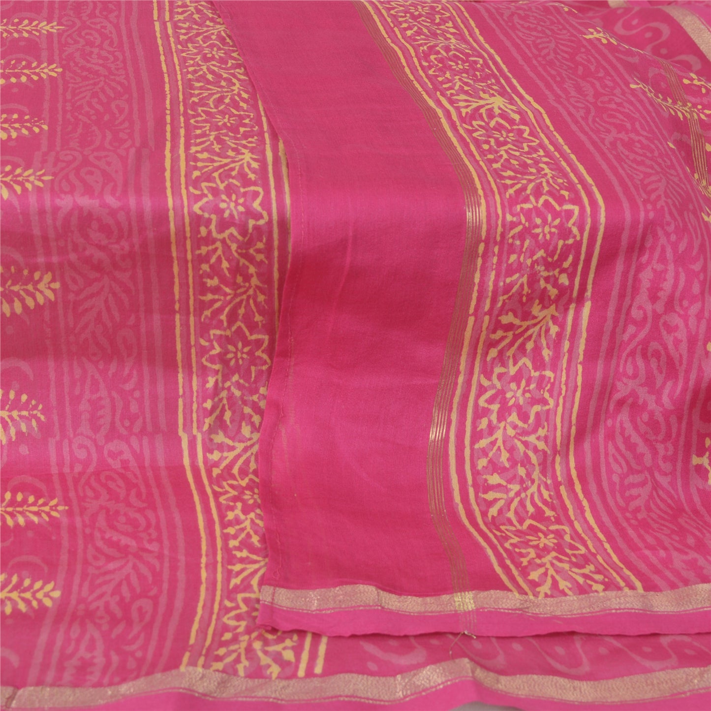 Sanskriti Vintage Long Dupatta Pink Hand Block Printed Pure Cotton Stole Scarves