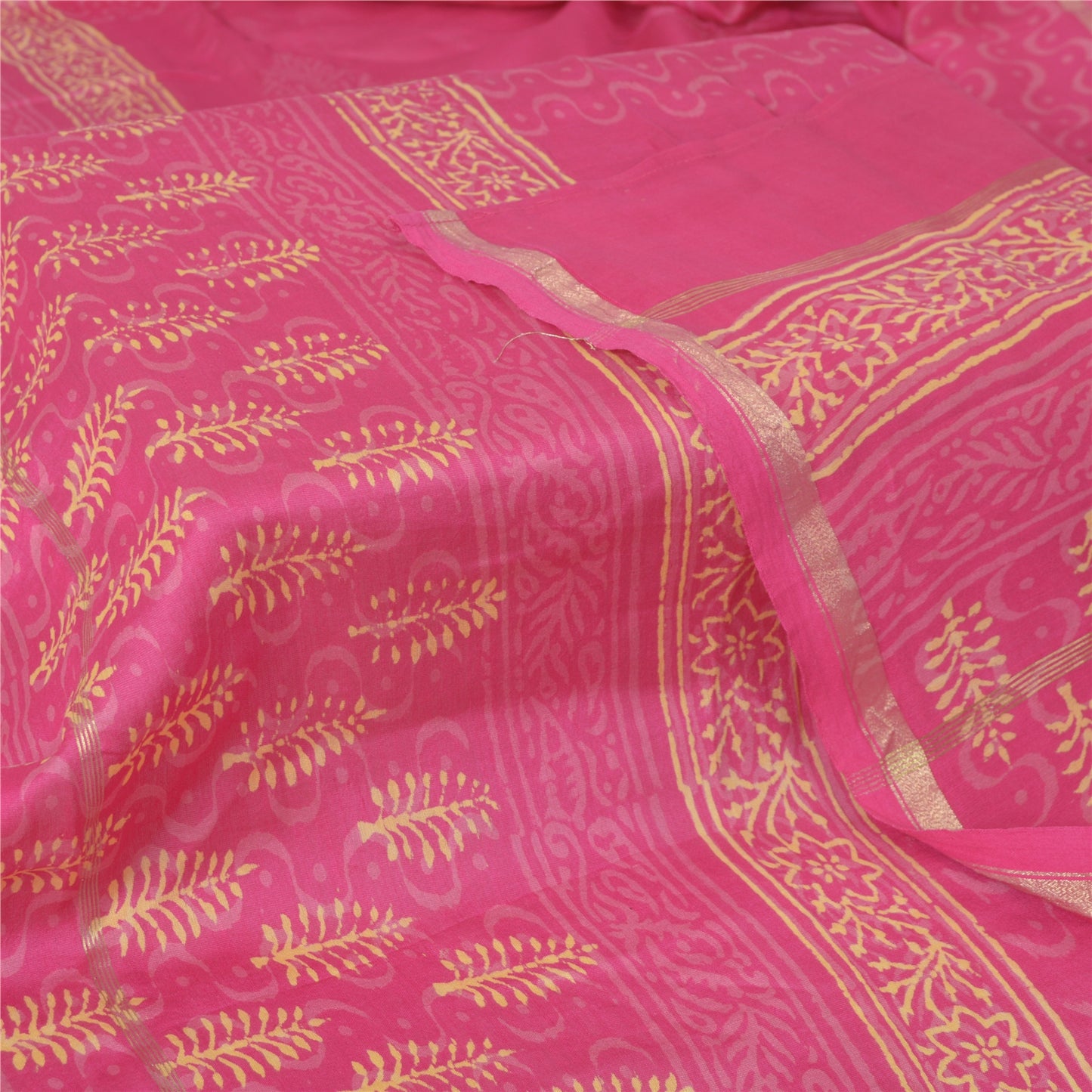 Sanskriti Vintage Long Dupatta Pink Hand Block Printed Pure Cotton Stole Scarves