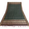 Sanskriti Vintage Long Dupatta Bollywood Green Stole Woven Pure Silk Scarf Hijab