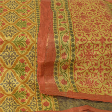 Load image into Gallery viewer, Sanskriti Vintage Long Dupatta Green 100% Pure Silk Printed Stole Scarves Veil
