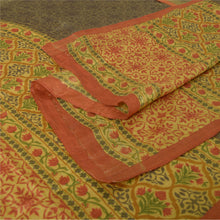 Load image into Gallery viewer, Sanskriti Vintage Long Dupatta Green 100% Pure Silk Printed Stole Scarves Veil
