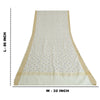 Sanskriti Vintage Long Dupatta Ivory Chanderi Printed Zari Work Veil Stole Scarf