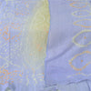 Sanskriti Vintage Long Dupatta Green/Blue Bandhani Work Pure Silk Hand Bead Veil