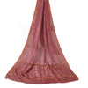 Sanskriti Vintage Long Dupatta Dusty Pink Pure Cotton Print Zari Work Stole Veil