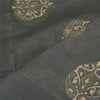 Sanskriti Vintage Long Bollywood Dupatta Gray Pure Cotton Woven Stole Hijab Veil