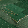 Sanskriti Vintage Long Green Dupatta Pure Chiffon Embroidered Print Stole Veil