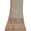 Sanskriti Vintage Long Ivory Dupatta Pure Chanderi Cotton Veil HandBlock Printed