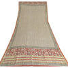 Sanskriti Vintage Long Ivory Dupatta Pure Chanderi Cotton Veil HandBlock Printed