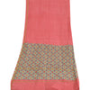 Sanskriti Vintage Long Pink Dupatta Pure Cotton Print/Solid Scarves Stole Veil