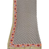 Sanskriti Vintage Long Ivory Dupatta Pure Silk Printed Embroidered Lace Scarves