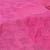 Sanskriti Vintage Long Pink Dupatta Pure Georgette Sequins Hand Beads Veil Stole