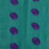 Sanskriti Vintage Long Green/Purple Dupatta Pure Georgette Silk Embroidered Veil