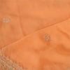 Sanskriti Vintage Long Orange Dupatta Hand Beaded Zardozi Georgette Stole Veil