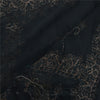 Sanskriti Vintage Long Black Pure Chiffon Silk Dupatta Hand Beaded Dabka Stole