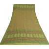 Sanskriti Vintage Long Green Dupatta Pure Cotton Hand Block Printed Veil Stole