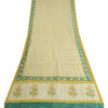 Sanskriti Vintage Long Dupatta Pure Cotton Ivory Hand Block Zari Border Stole