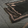 Sanskriti Vintage Long Dupatta Net Mesh Black Hand Beaded Zardozi Stole Veil