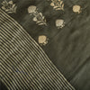 Sanskriti Vintage Long Dupatta Pure Cotton Dark Grey Printed Stole Scarf Veil