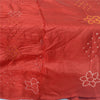 Sanskriti Vintage Long Dupatta Pure Silk Red Bandhani Work Stole Scarf Scarves