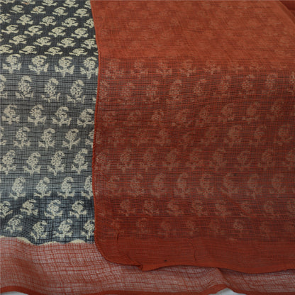 Sanskriti Vintage Long Dupatta Pure Cotton Kota Woven Hand Block Printed Scarves