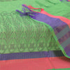 Sanskriti Vintage Long Dupatta/Stole Green Artificial Silk Hand Block Printed