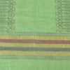 Sanskriti Vintage Long Dupatta/Stole Green Artificial Silk Hand Block Printed