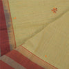 Sanskriti Vintage Long Dupatta/Stole Art Silk Yellow Hand Embroidered Woven Veil