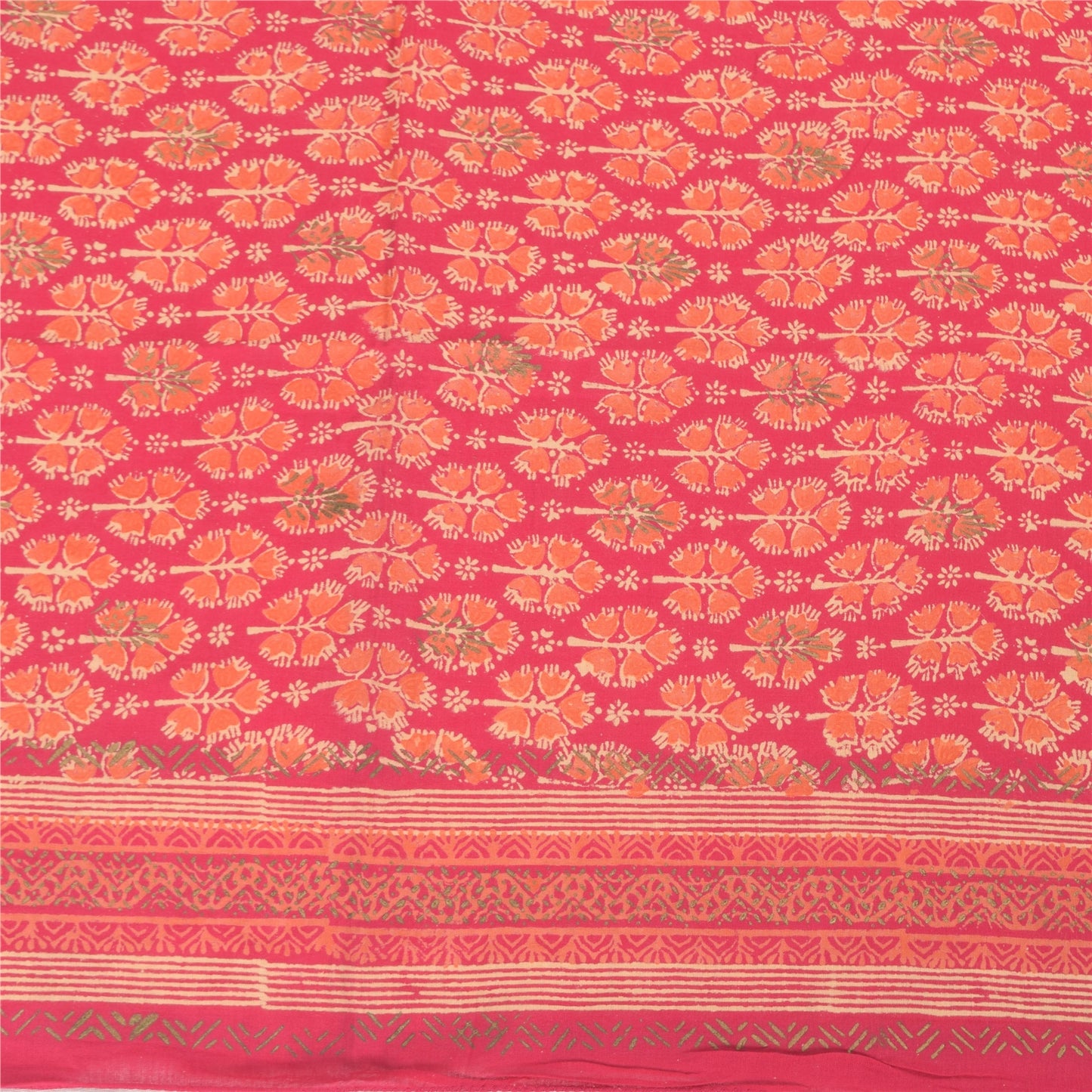 Sanskriti Vintage Red Dupatta Long Stole Pure Cotton Printed Premium Wrap Hijab