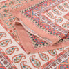 Sanskriti Vintage Long Dupatta/Stole Velvet Kani Printed Peach Scarf Wrap Veil