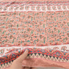 Sanskriti Vintage Long Dupatta/Stole Velvet Kani Printed Peach Scarf Wrap Veil