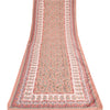 Sanskriti Vintage Long Dupatta/Stole Velvet Kani Printed Peach Scarf Wrap Veil