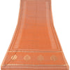 Sanskriti Vintage Orange Dupatta Long Stole Pure Silk Printed Woven Wrap Scarves